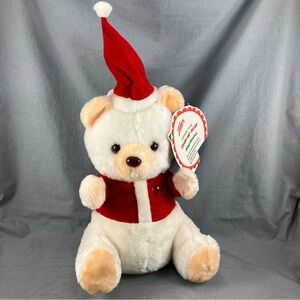 Zellers Christmas Teddy Bear Musical Plays 18 Tunes Vintage Zeddy SEE VIDEO